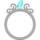Iridium Cerulean Ring